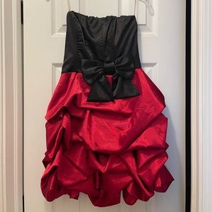 Junior’s Formal Rippled Mini Dress